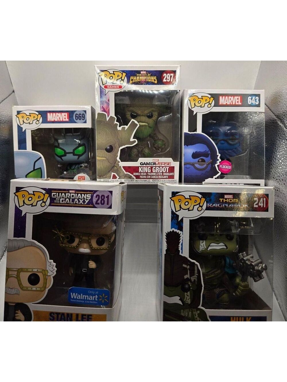 Lot of 5 Funko Pop Marvel Vinyl Figures: Including Stan Lee Exclusive
